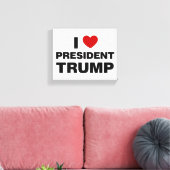 Toile I Love Président Trump Heart (Insitu(Salon))