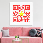 Toile I Love Vietnam (Tôi Yêu Viêt Nam) Drapeau QR Code (Insitu(Salon))