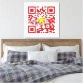 Toile I Love Vietnam (Tôi Yêu Viêt Nam) Drapeau QR Code (Insitu(Chambre))