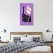 Toile I Love Vintage Camera Photography Canvas Imprimer (Insitu(Chambre))
