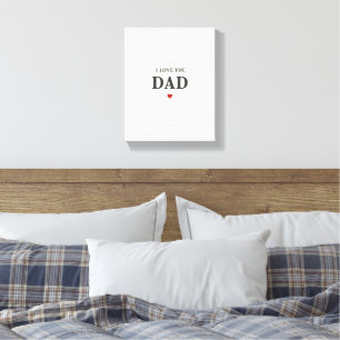Toile I Love You Dad Wall Art - Elegant Canvas Cadeau