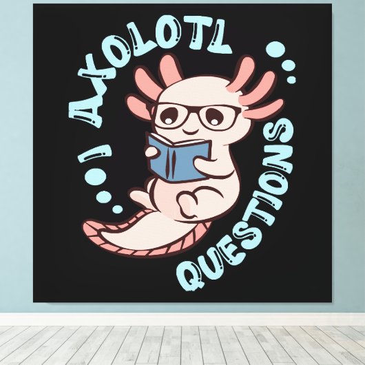 Toile I Questions Axolotl (Insitu (Plancher de Bois))