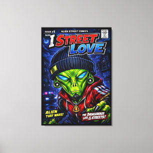 Toile I Street Love – Urban Alien Comic Cover Art