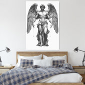 Toile Icarus Fallen - Dark Graphic Mythological Canvas  (Insitu(Chambre))