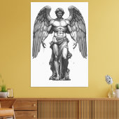 Toile Icarus Fallen - Dark Graphic Mythological Canvas  (Insitu(Salon))