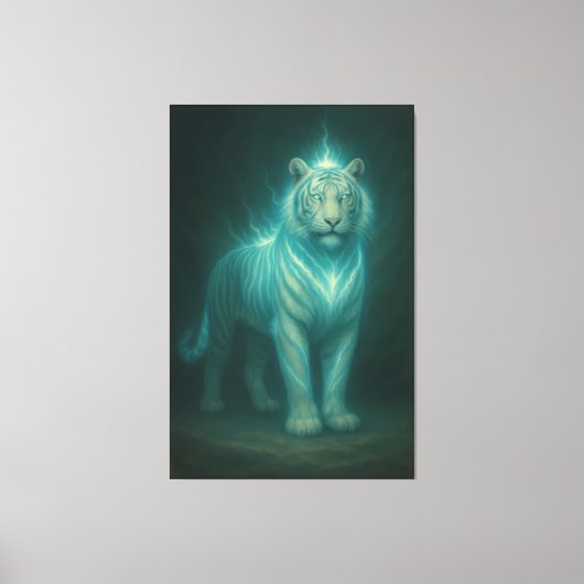 Toile Ice Lightning White Tiger – Frosted Celestial Ener (Recto)