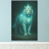 Toile Ice Lightning White Tiger – Frosted Celestial Ener (Insitu (Plancher de Bois))