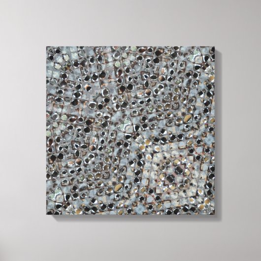 Toile Ice Metal Fire Stretched Canvas Print (Recto)