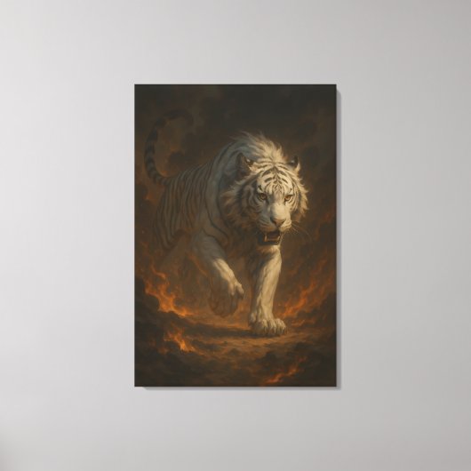 Toile Ice Spirit White Tiger – Mystic Guardian of Calm P (Recto)