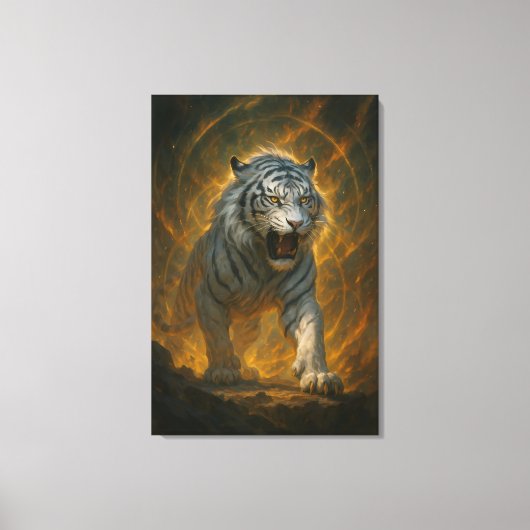 Toile Ice Spirit White Tiger – Mystic Guardian of Calm P (Recto)