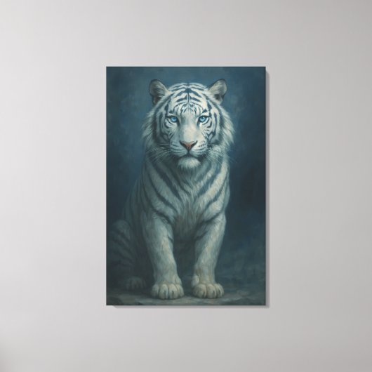 Toile Ice Spirit White Tiger – Mystic Guardian of Calm P (Recto)