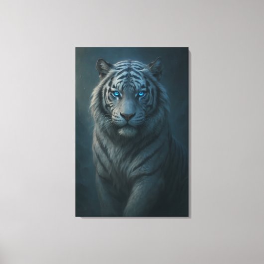 Toile Ice Spirit White Tiger – Mystic Guardian of Calm P (Recto)