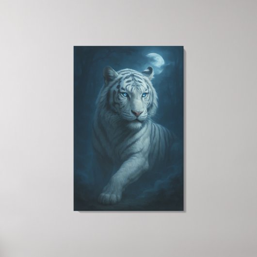Toile Ice Spirit White Tiger – Mystic Guardian of Calm P (Recto)