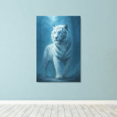 Toile Ice Spirit White Tiger – Mystic Guardian of Calm P (Insitu (Plancher de Bois))