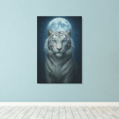 Toile Ice Spirit White Tiger – Mystic Guardian of Calm P (Insitu (Plancher de Bois))