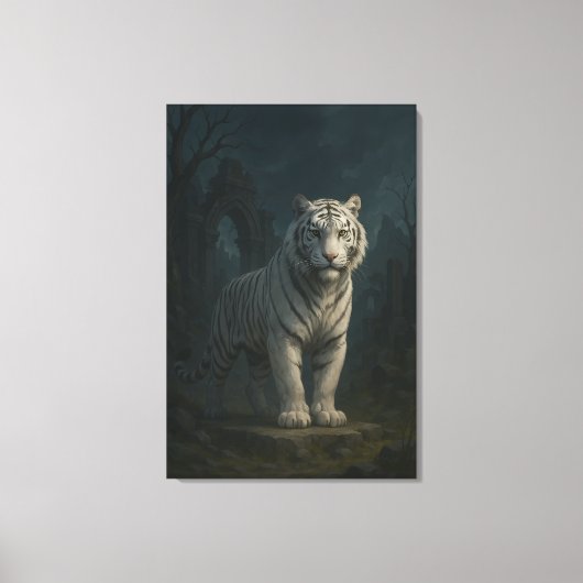 Toile Ice Spirit White Tiger – Mystic Guardian of Calm P (Recto)