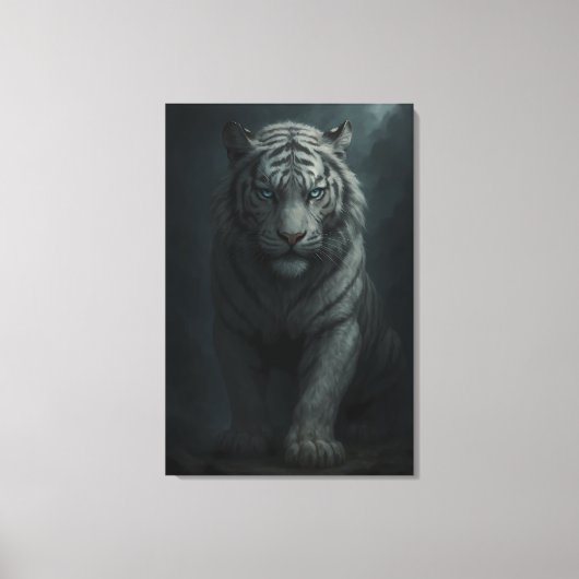 Toile Ice Spirit White Tiger – Mystic Guardian of Calm P (Recto)