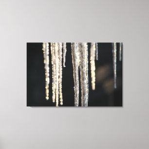 Toile Icicules au soleil couchant