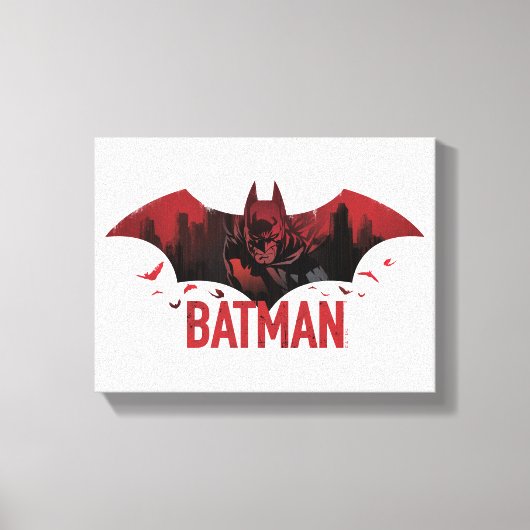Toile Icône Batman Crimson Gotham (Recto)
