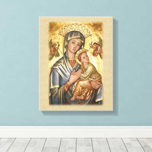 Toile Icône d'aide perpétuelle de Notre-Dame. (Insitu (Plancher de Bois))