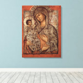 Toile Icône de la Sainte Vierge à trois mains (Insitu (Plancher de Bois))
