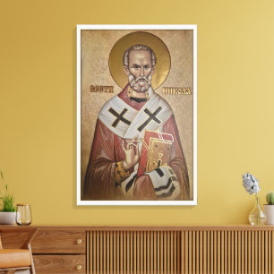 Toile Icône de Saint Nicolas