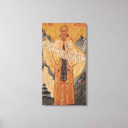 Toile Icône de saint Sabas de Jérusalem, 1572 (Recto)