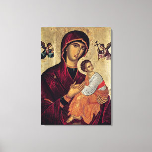 Toile Icône dépeignant la mère sainte de la passion