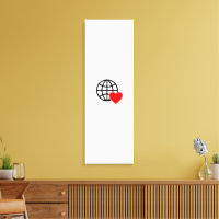 Icône Globe Amour Mondial | Conception de cœur Ter