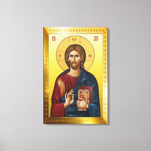 Toile icône orthodoxe de Jésus-Christ (Recto)
