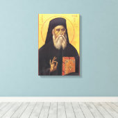 Toile Icône orthodoxe de Saint Nectarios d'Égine (Insitu (Plancher de Bois))