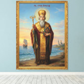 Toile icône orthodoxe de saint Nicolas (Insitu (Plancher de Bois))