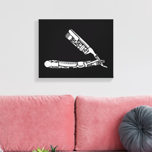 Toile icônes barber razor (Insitu(Salon))