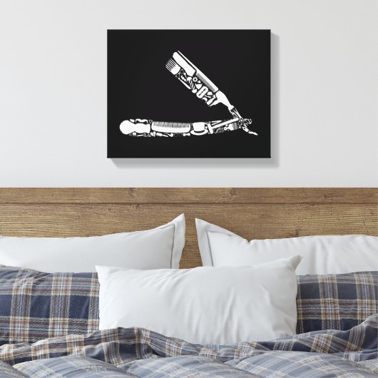 Toile icônes barber razor (Insitu(Chambre))