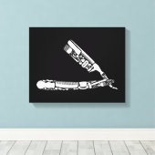 Toile icônes barber razor (Insitu (Plancher de Bois))