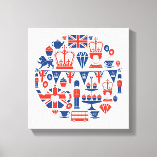 Toile Icônes britanniques de jubilé