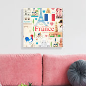 Toile Icônes de France mignonne (Insitu(Salon))
