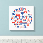 Toile Icônes du Jubilé britannique (Insitu (Plancher de Bois))