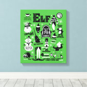 Toile Icônes Elf et citations de films (Insitu (Plancher de Bois))