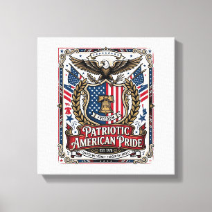 Toile Icônes et symboles de liberté du bouclier de liber