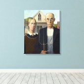 Toile Iconic Grant Wood gothique américain (Insitu (Plancher de Bois))