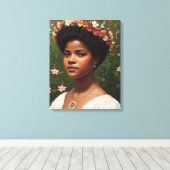 Toile Ida B Wells Floral Art Tribute (Insitu (Plancher de Bois))