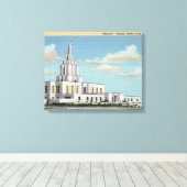 Toile Idaho Falls, ID - Mormon Temple View (Insitu (Plancher de Bois))
