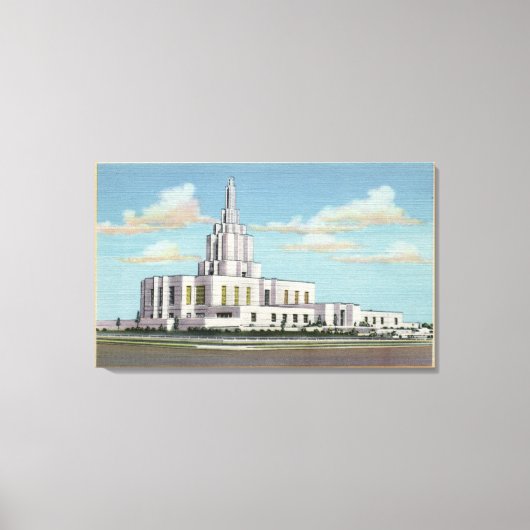 Toile Idaho Falls, ID - Mormon Temple View (Recto)