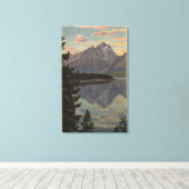 Toile Idaho - Grande Teton Réflexion sur Jackson Lake (Insitu (Plancher de Bois))