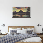 Toile Idaho - Vue plongeante du mont Moran et du lac Jac (Insitu(Chambre))