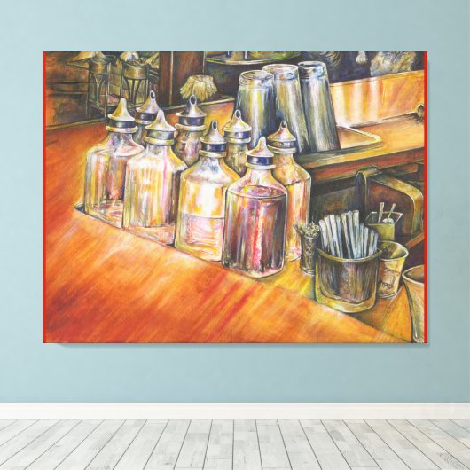 Toile Idéography of Golden Light (Insitu (Plancher de Bois))