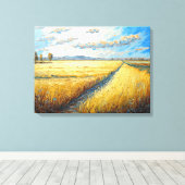 Toile Idyllic Golden Blé Fields Meadow (Insitu (Plancher de Bois))