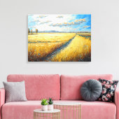 Toile Idyllic Golden Blé Fields Meadow (Insitu(Salon))