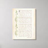 Toile IF, Poème inspiré de Rudyard Kipling (Recto)